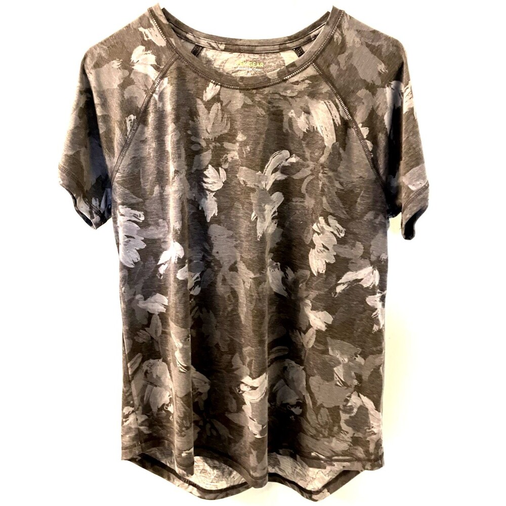 NWOT Tek Gear Essential Gear Women's Lightweight, Soft Gray Abstract Tee Sz M